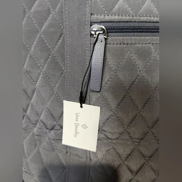 Vera Bradley Carbon Gray Quilted Tote. NWT - Picture 4 of 6
